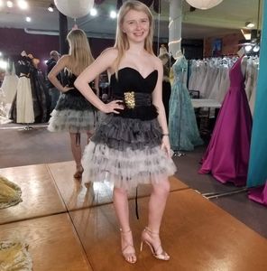 Hannah's Ruched and Ruffled Corset Dress